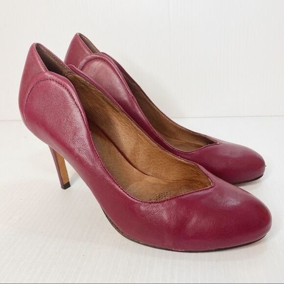 Corso Como Burgundy Leather Heels sz 8.5 - Picture 2 of 9
